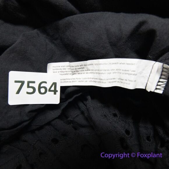 Eloquii Eyelet Dress With Sheer Detail black , size 14 - Picture 14 of 16